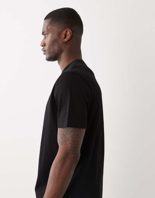 Bershka - T-shirt met korte mouwen in zwart, 4 van 5