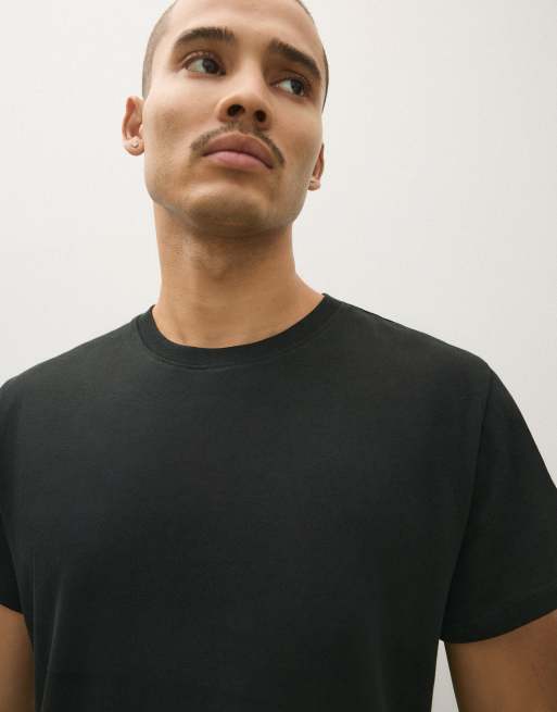 Bershka - T-shirt met korte mouwen in zwart, 4 van 6
