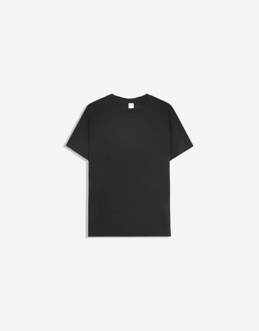 Bershka - T-shirt met korte mouwen in zwart, 6 van 6