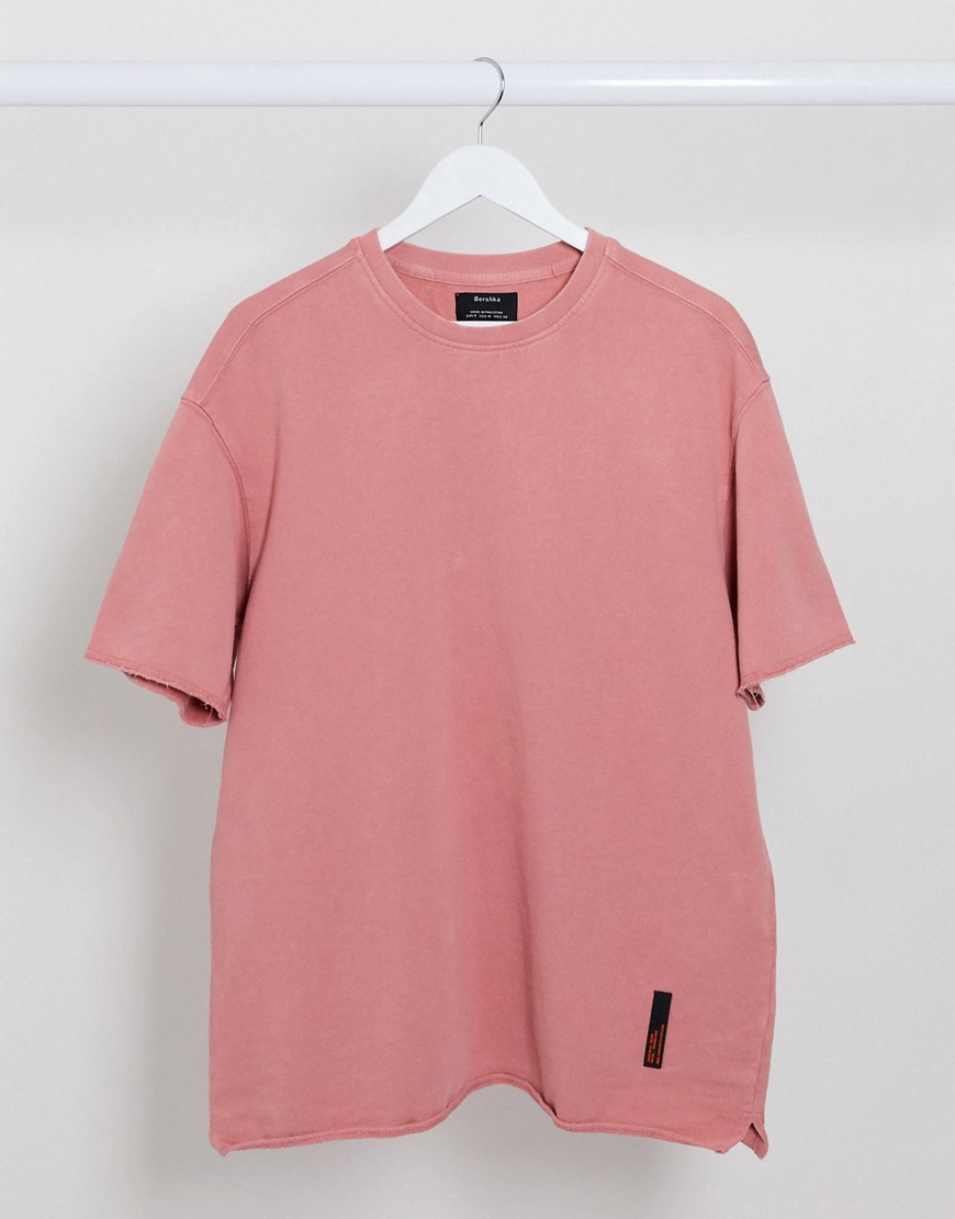 Bershka - T-shirt met wassing in roze