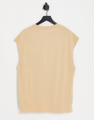 T-shirt oversize beige-Neutro - Bershka T-shirt donna  - immagine2