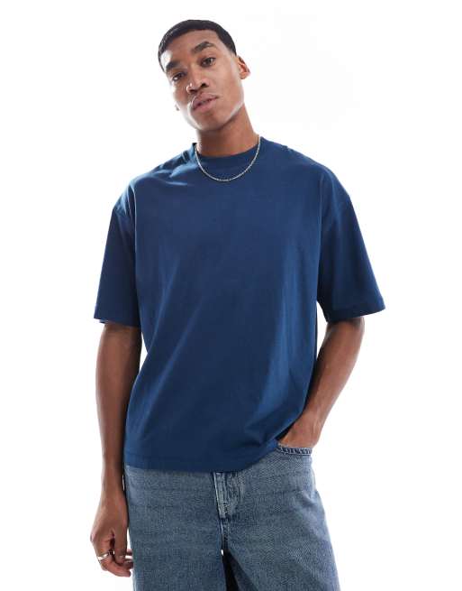 Bershka - T-shirt oversize blu