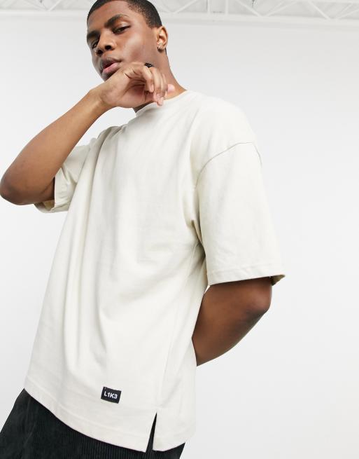 Bershka T shirt oversize color pietra ASOS