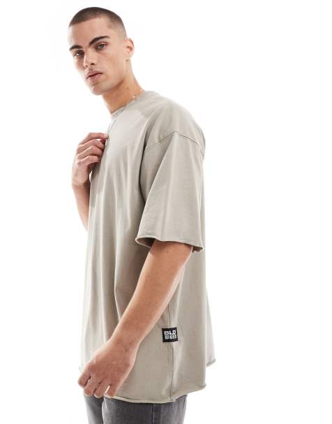 Bershka - T-shirt oversize coupe carrée - Marron - view 1