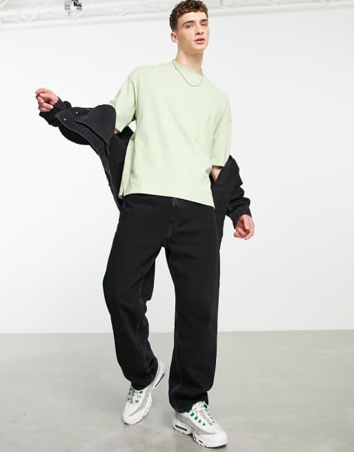 Bershka - T-shirt oversize - Sauge