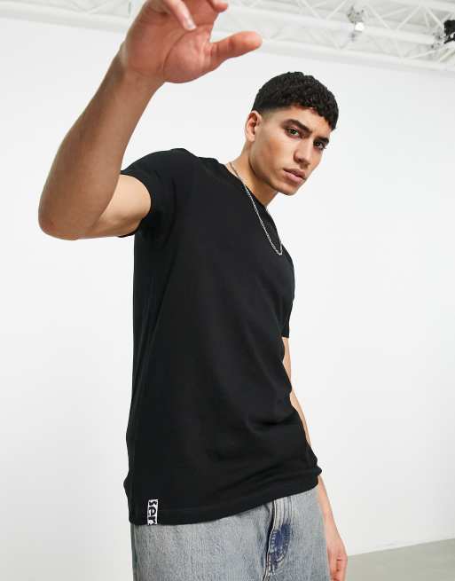 Bershka - T-Shirt regular, colore nero