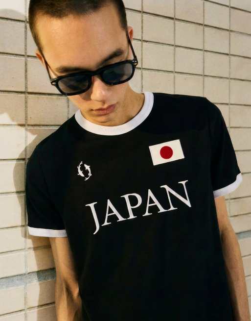 Bershka - T-shirt slim nera con stampa, 2 di 4