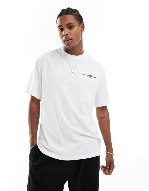 Bershka - T-shirt squadrata bianca con stampa “Sandstorm”, 2 di 4