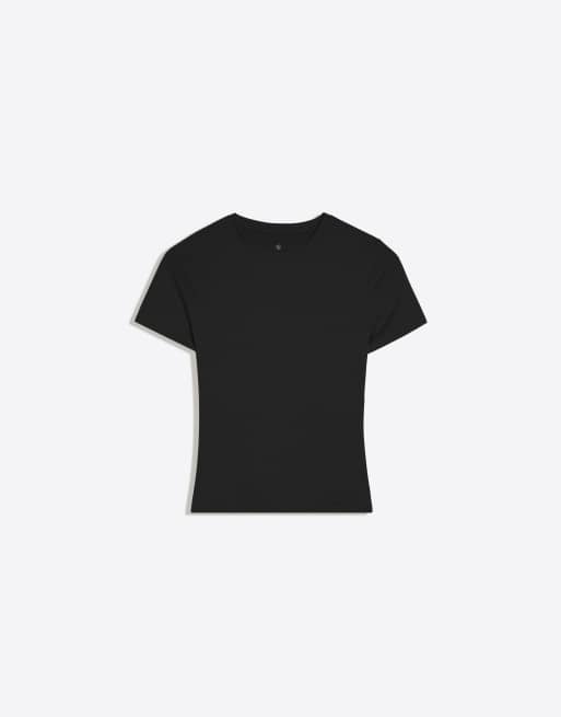 Bershka t-shirt technique à manches courtes noir, 5 de 5
