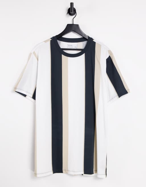 Bershka Tshirt with vertical stripe ASOS