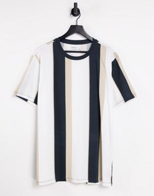 Bershka t-shirt with vertical stripe