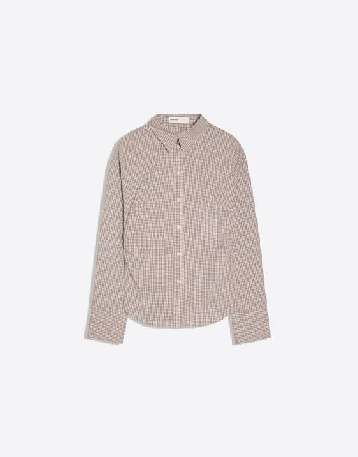 Bershka – Tailliertes, langärmliges Hemd in Pastellrosa, 5 von 5
