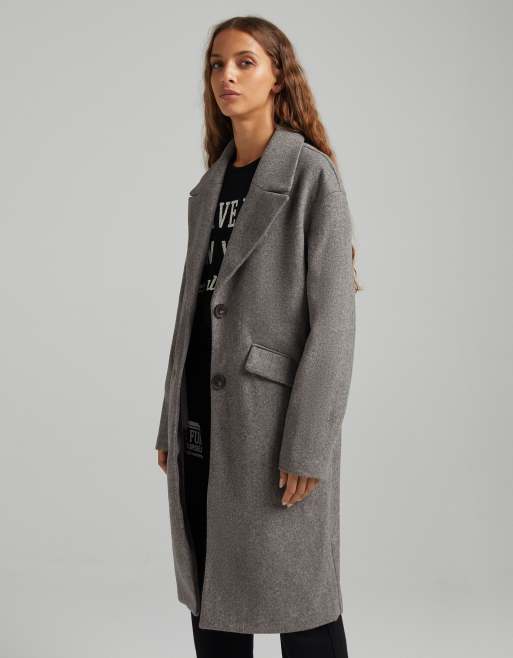 Manteau gris bershka new arrivals