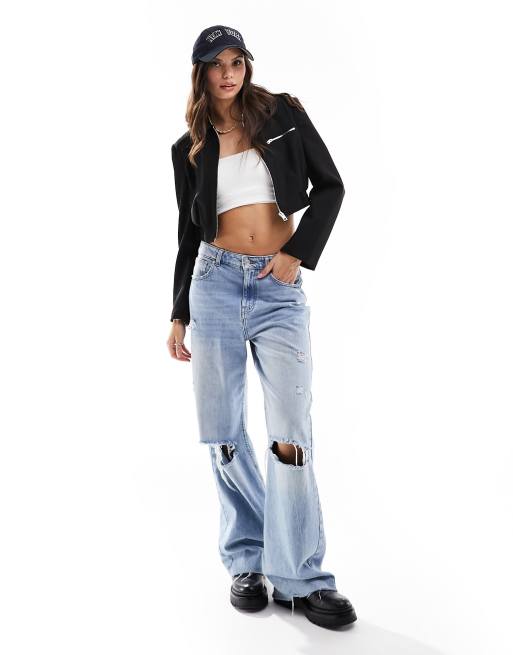 Cropped fitted sale jacket