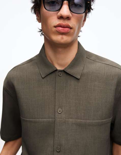 Bershka – Tailored-Fit-Set in Khaki - view 1