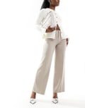 [Bershka] Bershka tailored pants in beige melange-Grey 14 GREY