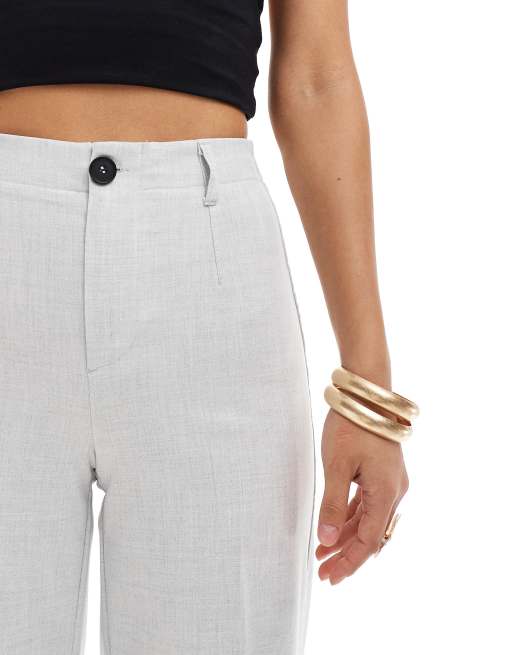 Bershka tailored pants in light gray | ASOS