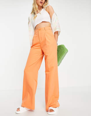 tailored pants in orange - part of a set