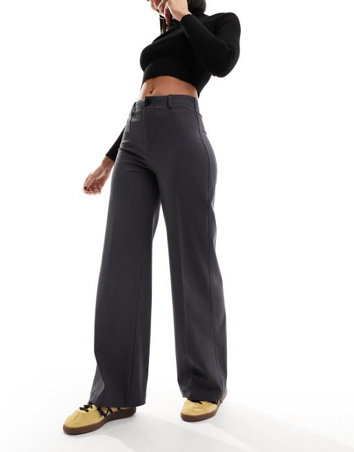 Bershka tailored pants in slate gray