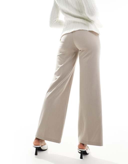 Bershka tailored trouser in beige Melange