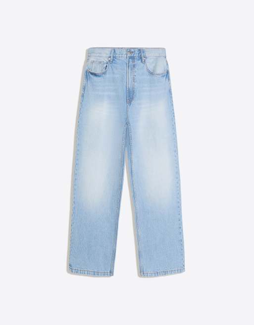 Bershka Tall baggy jeans i ljusblått, 5 av 5