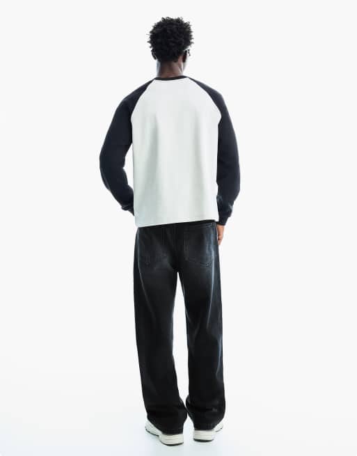 Bershka Tall baggy jeans i svart, 3 av 5