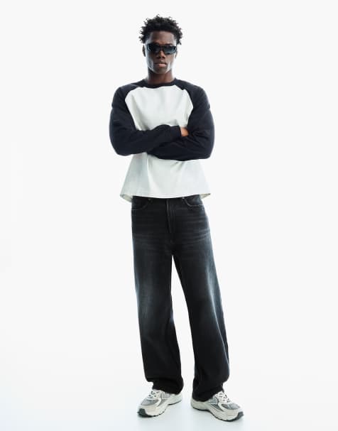 Bershka Tall baggy jeans in black - view 1