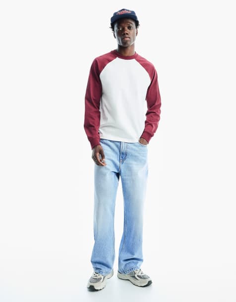Bershka Tall baggy jeans in light bue - view 1