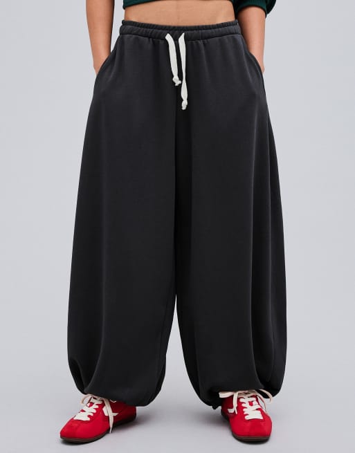 Bershka Tall ballon-fit bukser i mørkegrå, 4 af 5