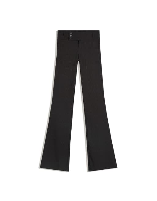 Bershka Tall bengaline bukser med svaj i beige, 2 af 2