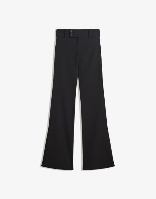 Bershka Tall bengaline trousers in black, 4 of 4