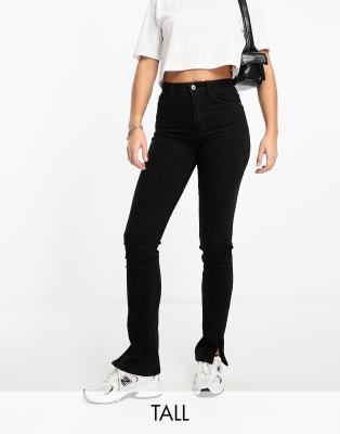 Bershka Tall bootcut flare in black | ASOS