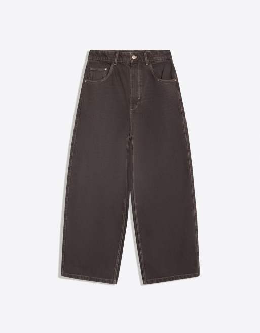 Bershka Tall brune super baggy-jeans, 5 af 5