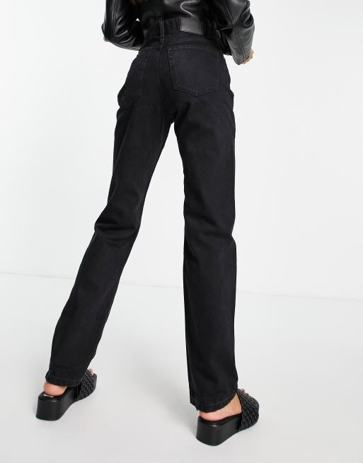 Bershka Tall - Dad jeans a vita alta nero, 2 di 4