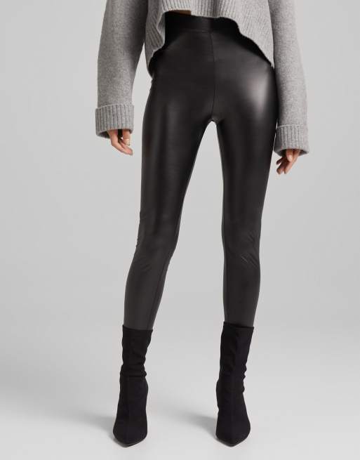 Bershka 2025 leather leggings