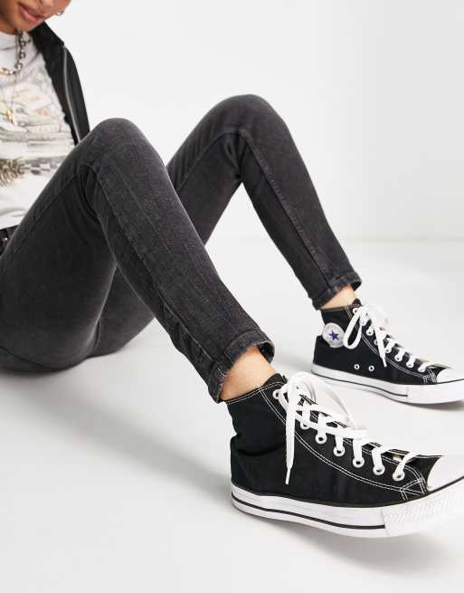 Converse hi outlet skinny jeans