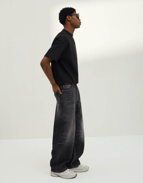Bershka Tall - Jean ultra baggy - Noir - view 1