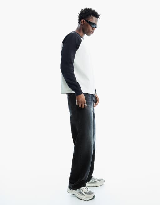 Bershka Tall jeans baggy neri, 2 di 5