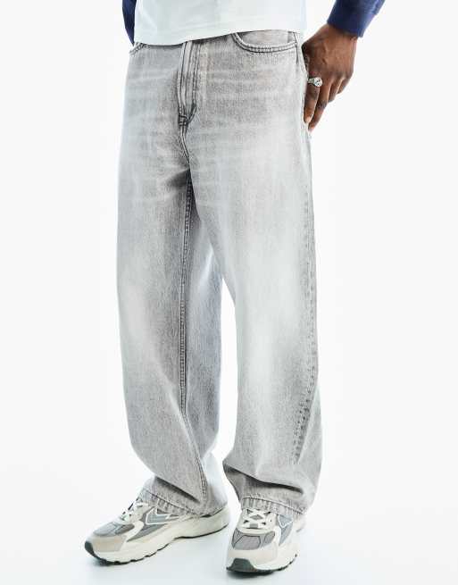 Bershka Tall – Ljusgrå baggy jeans, 4 av 5