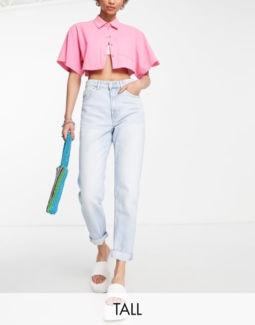 Bershka Tall mom jeans in bleach