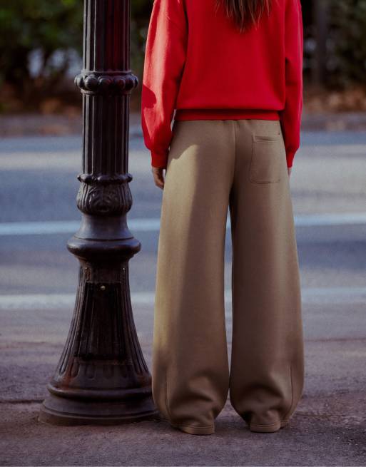 Bershka Tall pantaloni a barile beige, 3 di 6