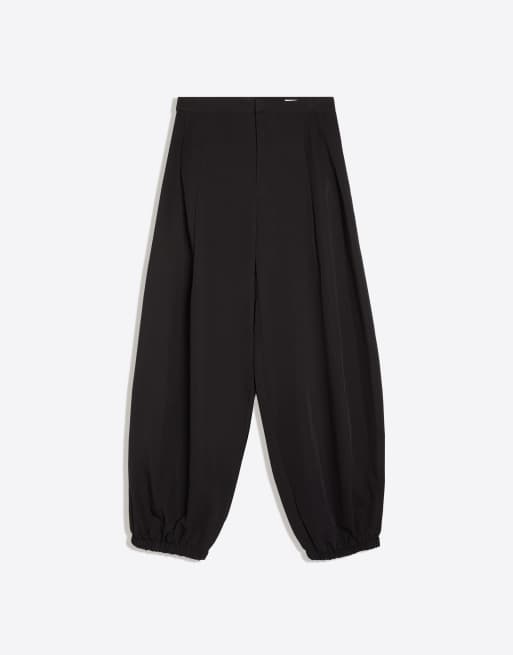 Bershka Tall pantaloni bloomer neri, 5 di 5