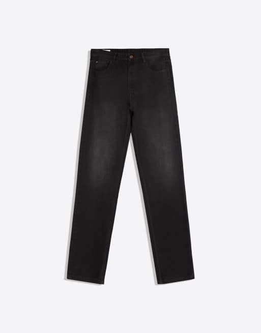Bershka Tall straight-leg jeans in black, 5 of 5