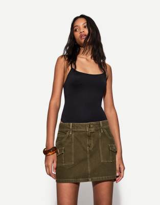 Bershka - Tanktop-Body in Schwarz