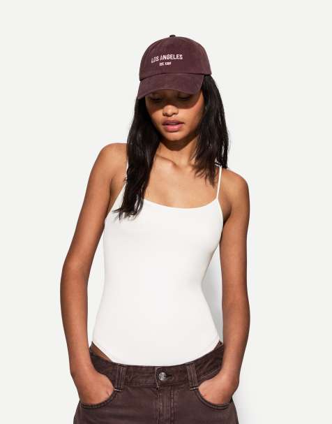 Bershka – Tanktop-Body in Weiß - view 1