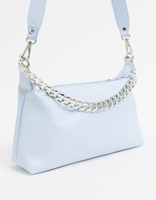 Bershka - Tas met ketting in blauw