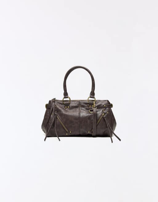 Bershka - Tas met rits in bruin, 5 van 5