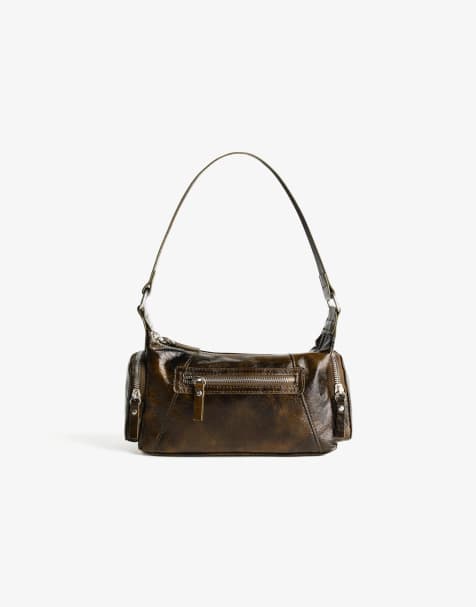 Bershka – Tasche in Khaki mit mehreren Taschen - view 1