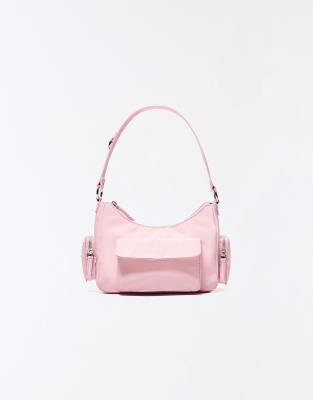 Bershka - Tasche in Rosa mit mehreren Taschen
