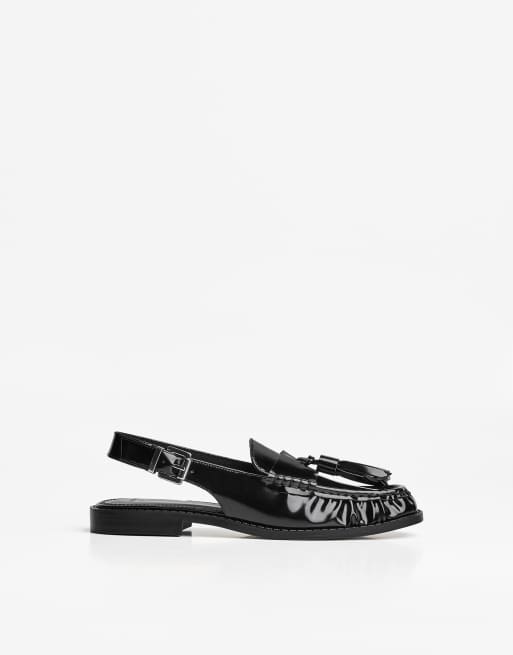 ★ドイツ発*BERSHKA*新作*ミュールローファー/BLACK★ Bershka Tassel loafer mules in black | ASOS